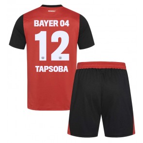 Bayer Leverkusen Edmond Tapsoba #12 Dětské Domácí dres komplet 2024-25 Krátký Rukáv (+ trenýrky)